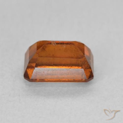 Granato hessonite Arancione rossastra naturale da 1.42 ct, Ottagonale / Taglio smeraldo, VS-SI