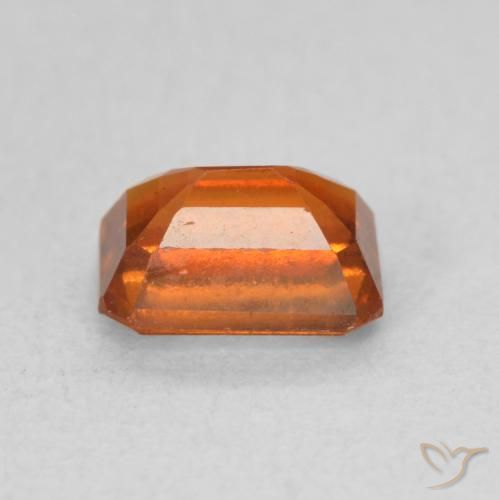 Granato hessonite Arancione rossastra naturale da 1.31 ct, Ottagonale / Taglio smeraldo, VS-SI