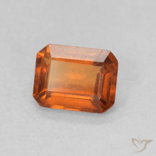 Granato hessonite Arancione scuro naturale da 0.79 ct, Ottagonale / Taglio smeraldo, VS-SI