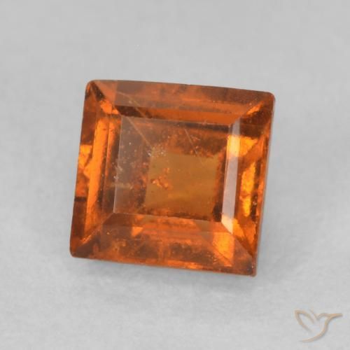 Granato hessonite Arancione rossastra naturale da 1.00 ct, Quadrato, VS-SI