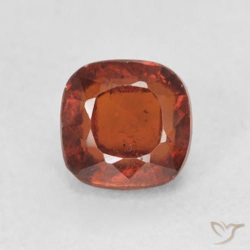 0.94ct Naturale Arancione rossastra Granato hessonite, Cuscino, VS