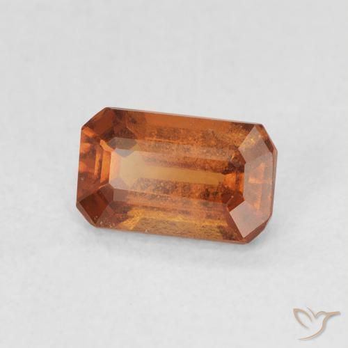 Granato hessonite Medium Dark-Orange naturale da 1.04 ct, Ottagonale / Taglio smeraldo, VVS