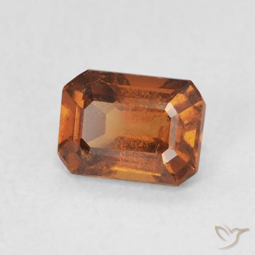Granato hessonite Arancione scuro naturale da 1.02 ct, Ottagonale / Taglio smeraldo, VVS