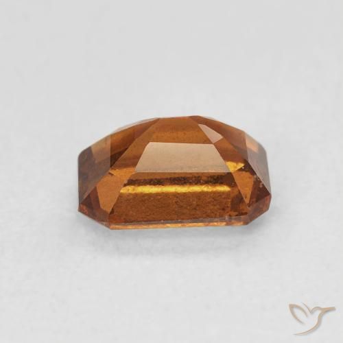 Granato hessonite Arancione scuro naturale da 1.02 ct, Ottagonale / Taglio smeraldo, VVS