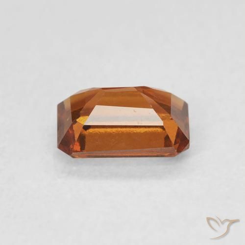 Granato hessonite Arancione rossastra naturale da 0.90 ct, Ottagonale / Taglio smeraldo, VVS