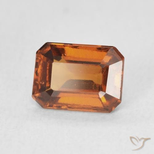 Granato hessonite Arancione rossastra naturale da 1.27 ct, Ottagonale / Taglio smeraldo, VVS