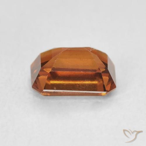 Granato hessonite Arancione rossastra naturale da 1.27 ct, Ottagonale / Taglio smeraldo, VVS