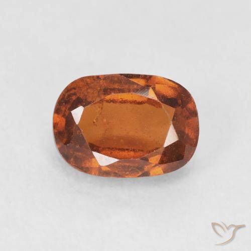 1.24ct Naturale Medium Dark-Orange Granato hessonite, Cuscino, VS-SI