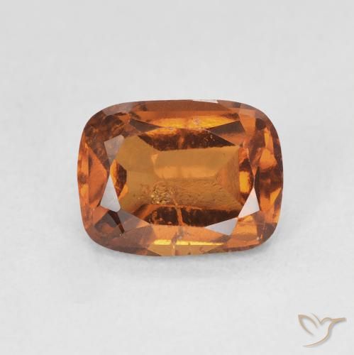 2.28ct Naturale Arancione scuro Granato hessonite, Cuscino, VS-SI