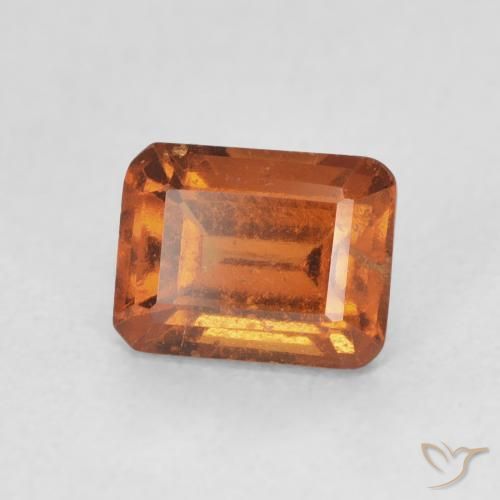 Granato hessonite Arancione scuro naturale da 1.61 ct, Ottagonale / Taglio smeraldo, VS-SI