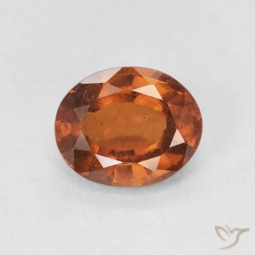 1.77ct Naturale Medium Dark-Orange Granato hessonite, Ovale, VS