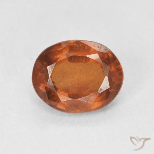 1.90ct Naturale Arancione scuro Granato hessonite, Ovale, VS