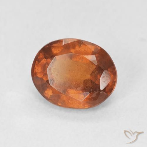 Granato hessonite Arancione scuro naturale da 1.90 ct, Ovale, VS