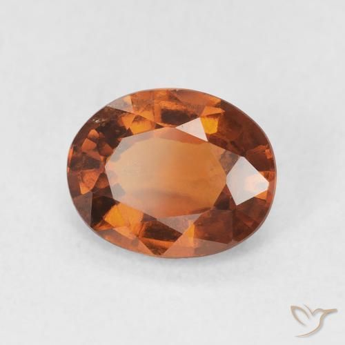 Granato hessonite Arancione scuro naturale da 1.83 ct, Ovale, VS