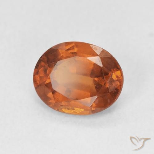 Granato hessonite Medium Dark-Orange naturale da 1.83 ct, Ovale, VS