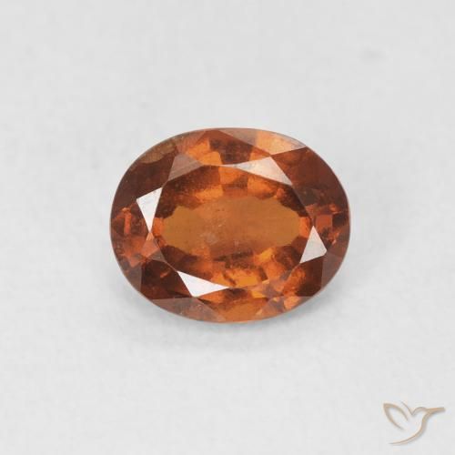 1.27ct Naturale Arancione rossastra Granato hessonite, Ovale, VS