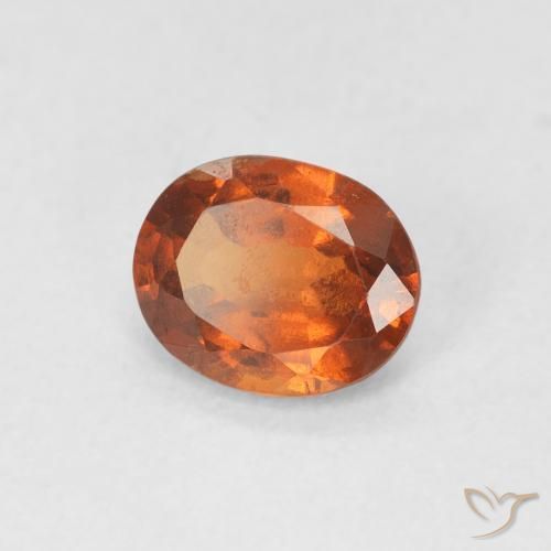 Granato hessonite Arancione rossastra naturale da 1.27 ct, Ovale, VS