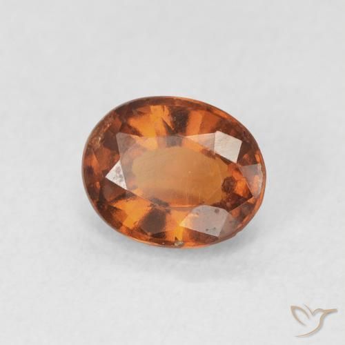 Granato hessonite Medium Dark-Orange naturale da 1.23 ct, Ovale, VS