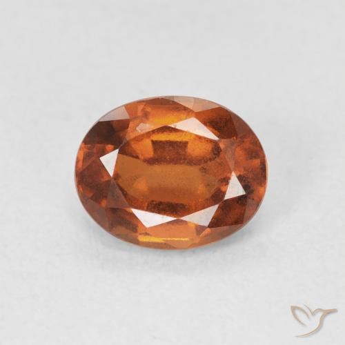 1.59ct Naturale Medium Dark-Orange Granato hessonite, Ovale, VS