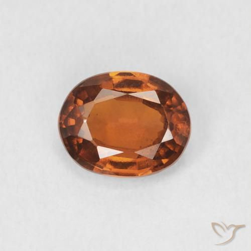 1.21ct Naturale Arancione Ambra Granato hessonite, Ovale, VS