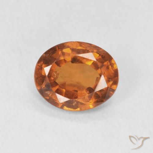 1.36ct Naturale Medium Dark-Orange Granato hessonite, Ovale, VS