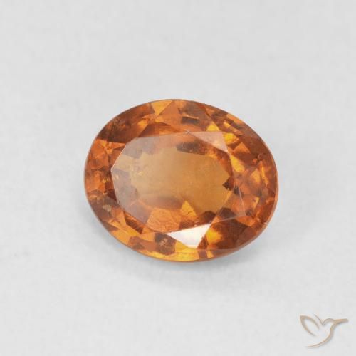 Granato hessonite Medium Dark-Orange naturale da 1.36 ct, Ovale, VS