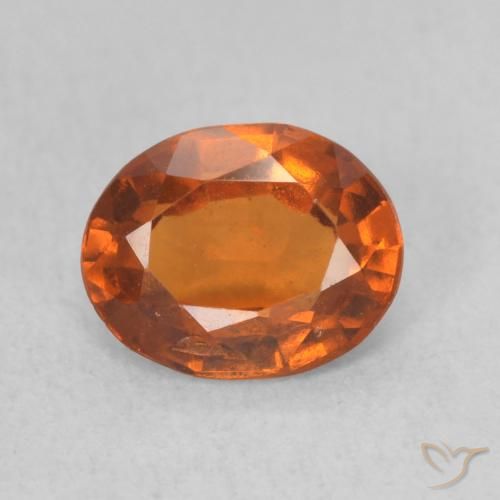 1.26ct Naturale Arancione scuro Granato hessonite, Ovale, VS-SI