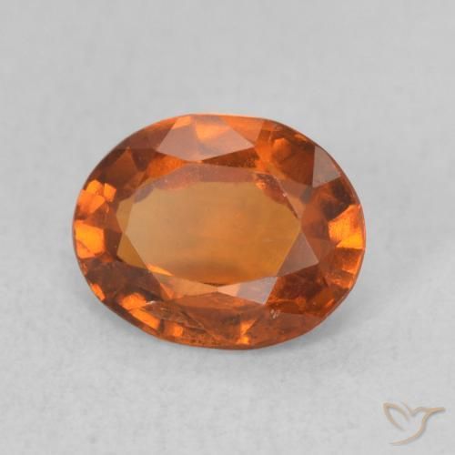 Granato hessonite Arancione scuro naturale da 1.26 ct, Ovale, VS-SI