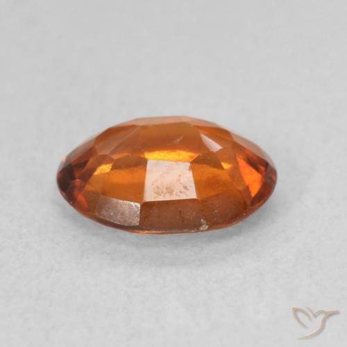 Granato hessonite Arancione scuro naturale da 1.26 ct, Ovale, VS-SI
