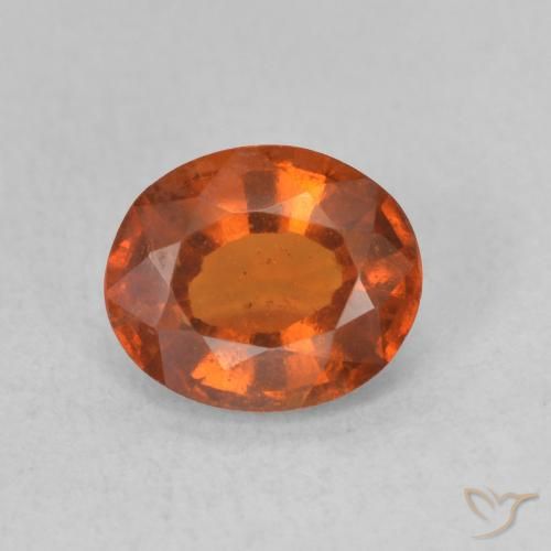 1.52ct Naturale Arancione rossastra Granato hessonite, Ovale, VS-SI