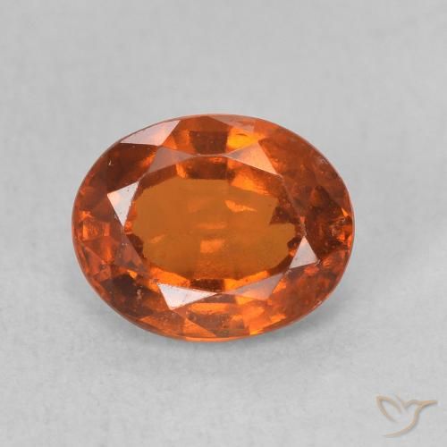 1.39ct Naturale Arancione Ambra Granato hessonite, Ovale, VS-SI