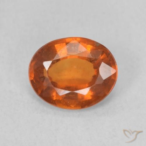 1.15ct Naturale Medium Dark-Orange Granato hessonite, Ovale, VS-SI