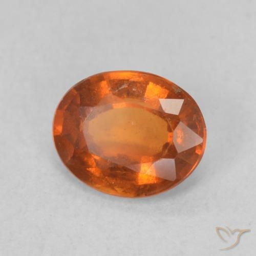 Granato hessonite Medium Dark-Orange naturale da 1.15 ct, Ovale, VS-SI