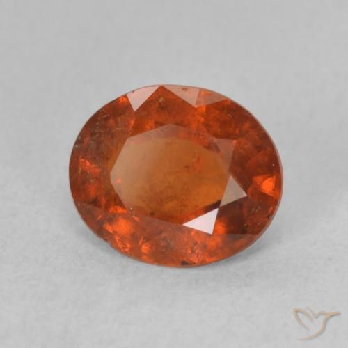 Granato hessonite Arancio Medio naturale da 1.85 ct, Ovale, VS-SI