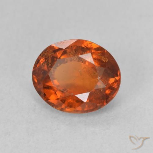 Granato hessonite Arancione rossastra naturale da 1.65 ct, Ovale, VS-SI