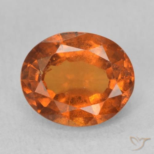 2.23ct Naturale Arancione rossastra Granato hessonite, Ovale, VS-SI