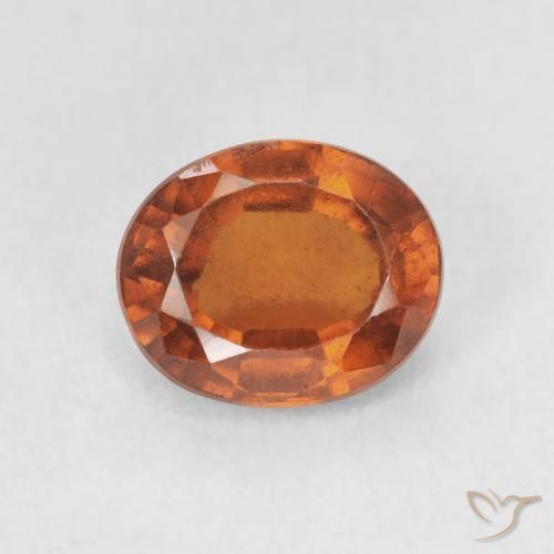 1.94ct Naturale Arancione rossastra Granato hessonite, Ovale, VS