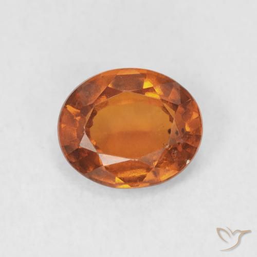 1.32ct Naturale Arancione scuro Granato hessonite, Ovale, VS
