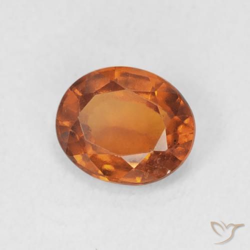 Granato hessonite Arancione scuro naturale da 1.32 ct, Ovale, VS