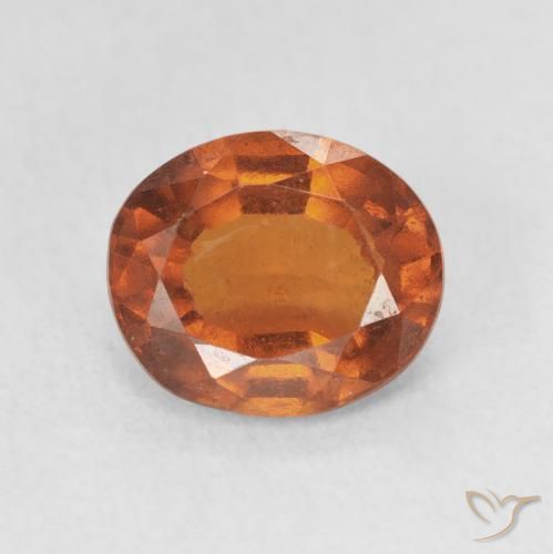 2.36ct Naturale Arancione rossastra Granato hessonite, Ovale, VS