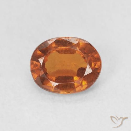 1.18ct Naturale Medium Dark-Orange Granato hessonite, Ovale, VS