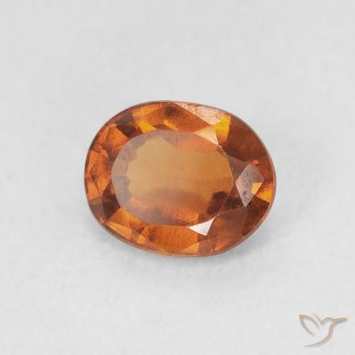 Granato hessonite Medium Dark-Orange naturale da 1.18 ct, Ovale, VS