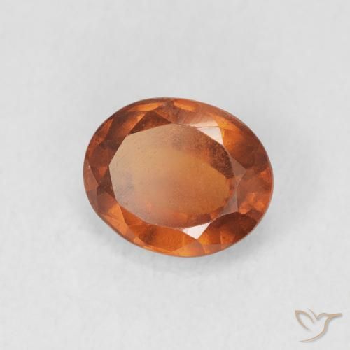 Granato hessonite Arancione rossastra naturale da 1.48 ct, Ovale, VS