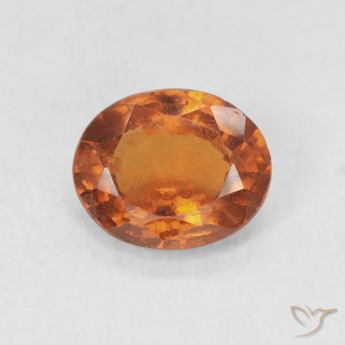 1.45ct Naturale Arancio giallastro Granato hessonite, Ovale, VS