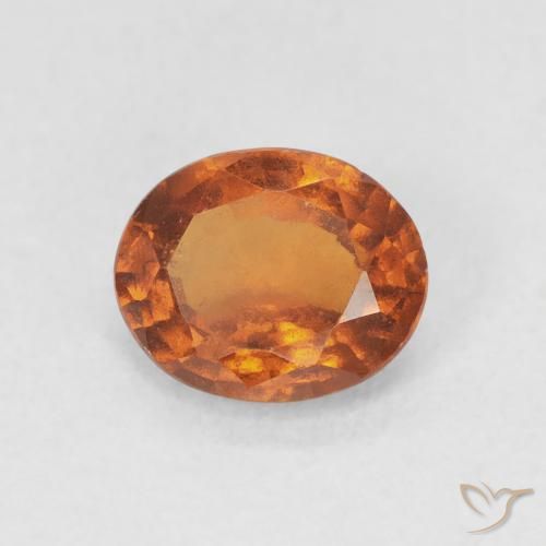 Granato hessonite Arancio giallastro naturale da 1.45 ct, Ovale, VS