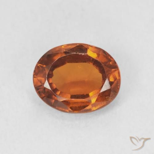 1.63ct Naturale Arancione scuro Granato hessonite, Ovale, VS