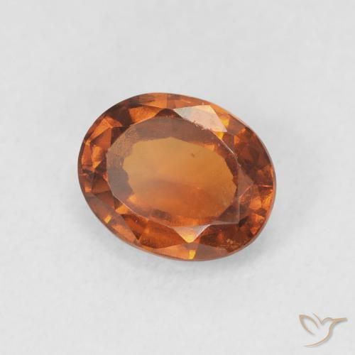 Granato hessonite Arancione scuro naturale da 1.63 ct, Ovale, VS