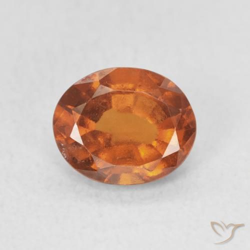 1.33ct Naturale Medium Dark-Orange Granato hessonite, Ovale, VS