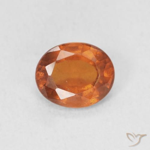 1.27ct Naturale Arancione Ambra Granato hessonite, Ovale, VS