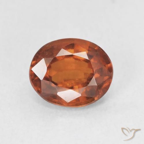 1.84ct Naturale Arancione scuro Granato hessonite, Ovale, VS-SI